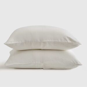 *NWOT QUINCE European Linen Sham Set Standard* White* 3519